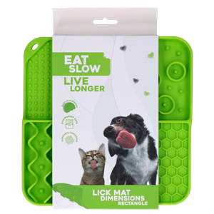 Petsexclusive Eat Slow Live Longer Lick Mat Dimensions Rectangle Green