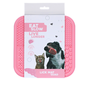 Petsexclusive Eat Slow Live Longer Lick Mat Quad Pink