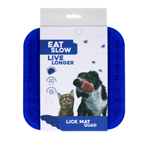 Petsexclusive Eat Slow Live Longer Lick Mat Quad Blue
