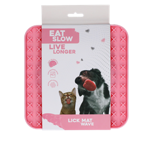 Petsexclusive Eat Slow Live Longer Lick Mat Wave Pink