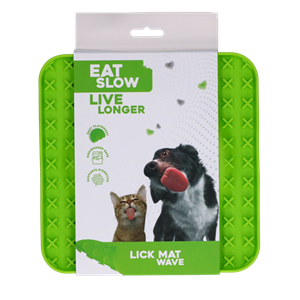 Petsexclusive Eat Slow Live Longer Lick Mat Wave Green