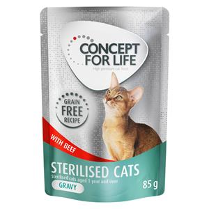 Concept for Life Sterilised Cats Rund graanvrij - in Saus - 12 x 85 g