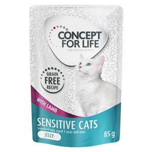 Concept for Life Sensitive Cats Lam Graanvrij - in Gelei Kattenvoer - 12 x 85 g