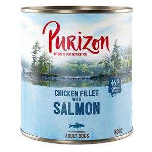 Purizon 5 + 1 gratis! 6 x 400/800 g  Natvoer - Zalm met Spinazie en Kokos (6 x 800 g)