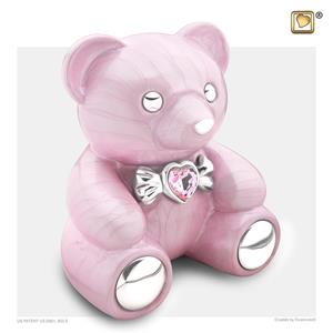 Urnwebshop Dierenurn Roze Teddybeer (1.15 liter)