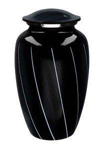 Urnwebshop Grote Elegance Dierenurn Black White Stripes (3.5 liter)