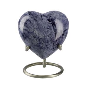 Urnwebshop Elegance Hart Dierenurn Violet Marble, inclusief Standaard (0.1 liter)
