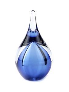 Urnwebshop Kristalglazen 3D Mini Traan Dierenurn Blauw (0.05 liter)
