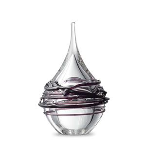 Urnwebshop Kristalglazen 3D Mini Traan Dieren Urn Transparant Swirl (0.05 liter)