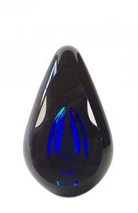 Urnwebshop Premium 3D Diamond Black-Blue Traan Dieren Urn (0.1 liter)