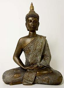 Urnwebshop Thaise Meditatie Boeddha XXL Dierenurn Oudbrons  (ca. 6 liter)