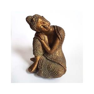 Urnwebshop Mini Dierenurn Slapende Indische Buddha XS Brons (0.025 liter)