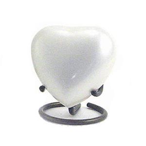 Urnwebshop Trinity Pearl Heart Dierenurn, inclusief Standaard (0.11 liter)