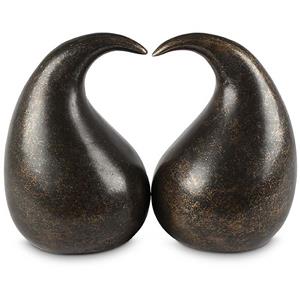 Urnwebshop Grote Bronzen Duo Dierenurn Affection (2 maal 3 liter)