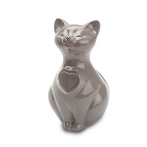Urnwebshop Katten urn of Asbeeld Kat Hartje Grijs (0.8 liter)