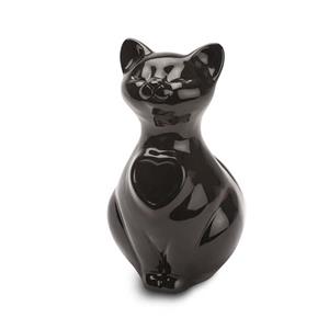 Urnwebshop Katten urn of Asbeeld Kat Hartje Zwart (0.8 liter)