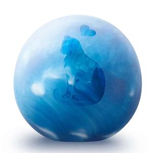 Urnwebshop Kristalglazen Frosted Kattenurn Elan Marble Blue (0.5 liter)