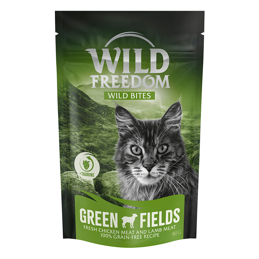 Wild Freedom Snack - Wild Bites 80 g (Graanvrij) - Green Fields - Kip & Lam