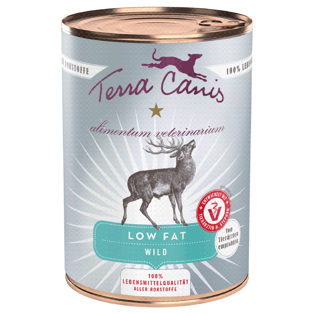 Terra Canis 6x 400g  Alimentum Veterinarium Low Fat Wild Hondenvoer Nat