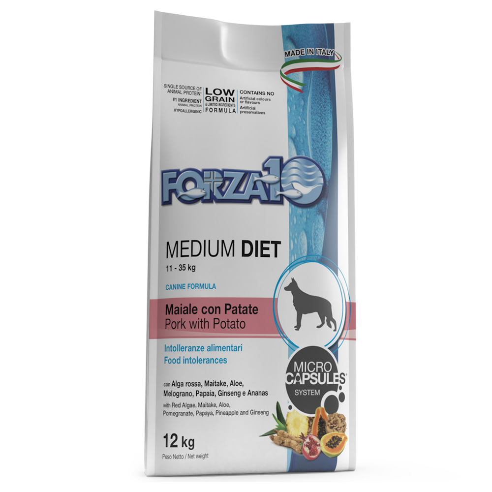 Forza10 Diet Dog 12kg Forza 10 Medium Diet Low Grain met varkensvlees droog hondenvoer