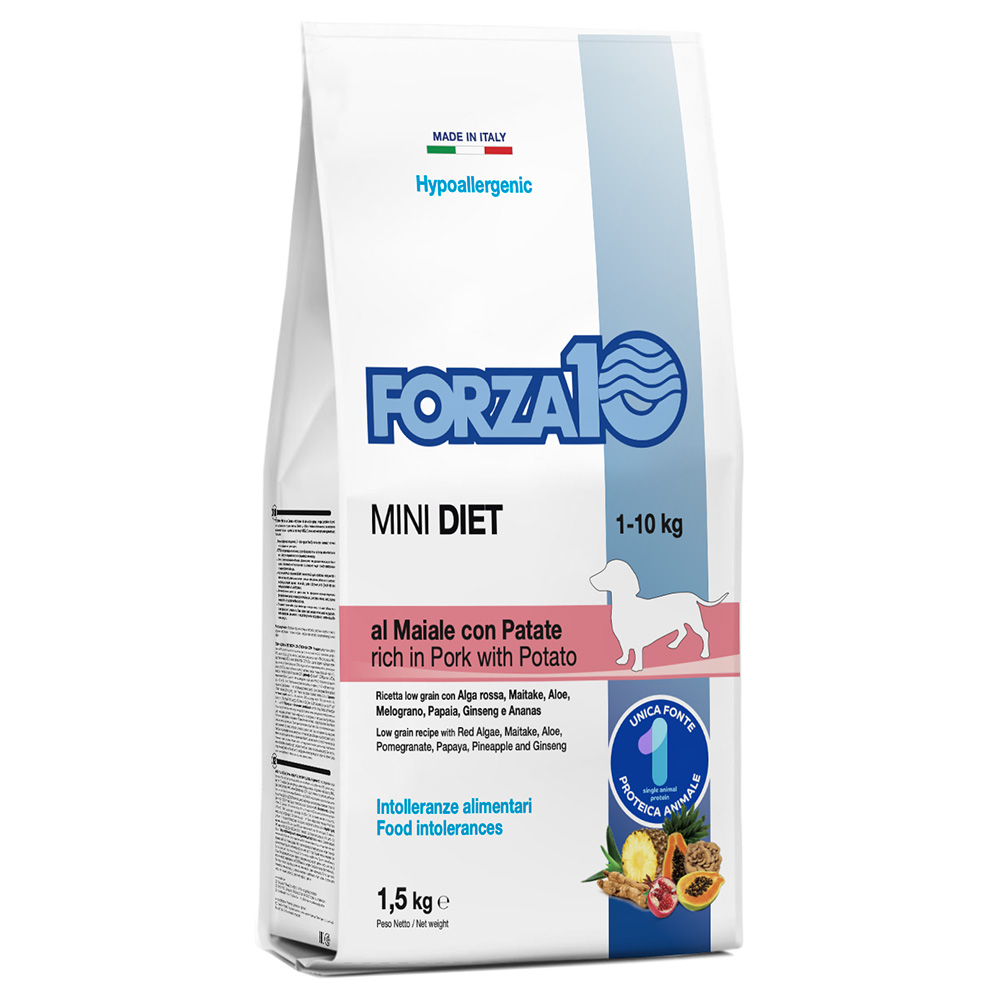 Forza10 Diet Dog 1,5kg Forza10 Mini Diet Low Grain met Varken & Aardappel honden droogvoer