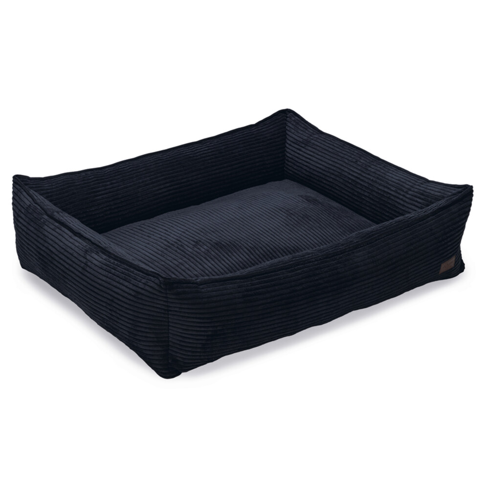 Designed by Lotte Ribbed Bed - Anthrazit - 95 x 80 x 23 cm