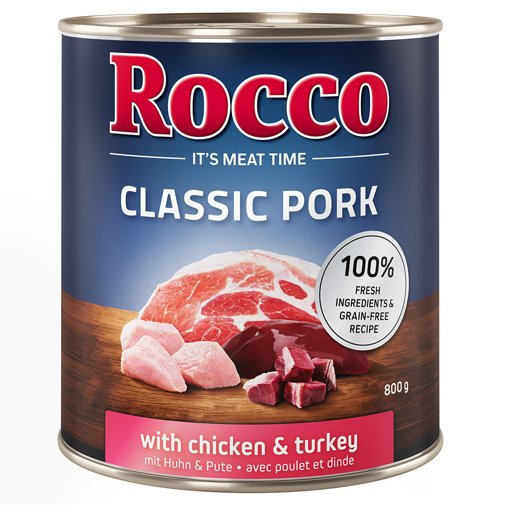 Rocco Classic Pork 6 x 800 g Kip & Kalkoen