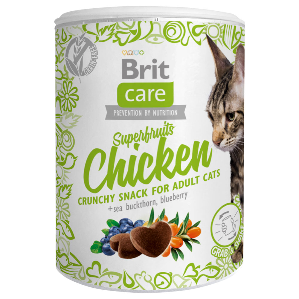 Brit Care 3x100g  Cat Snack Superfruits & Kip Kattensnacks