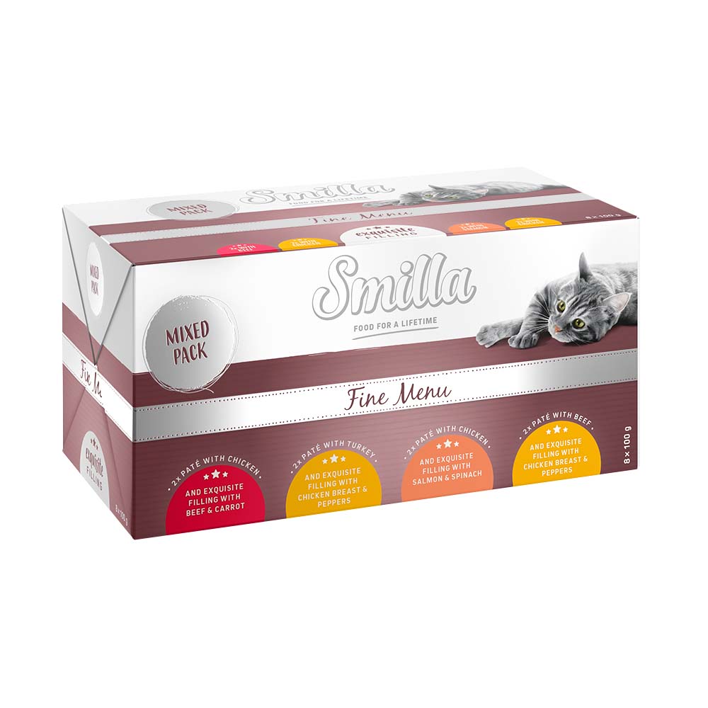 Smilla Fine Menu met Voortreffelijke Vulling 24 x 100 g - Voordeelpakket (4 soorten)