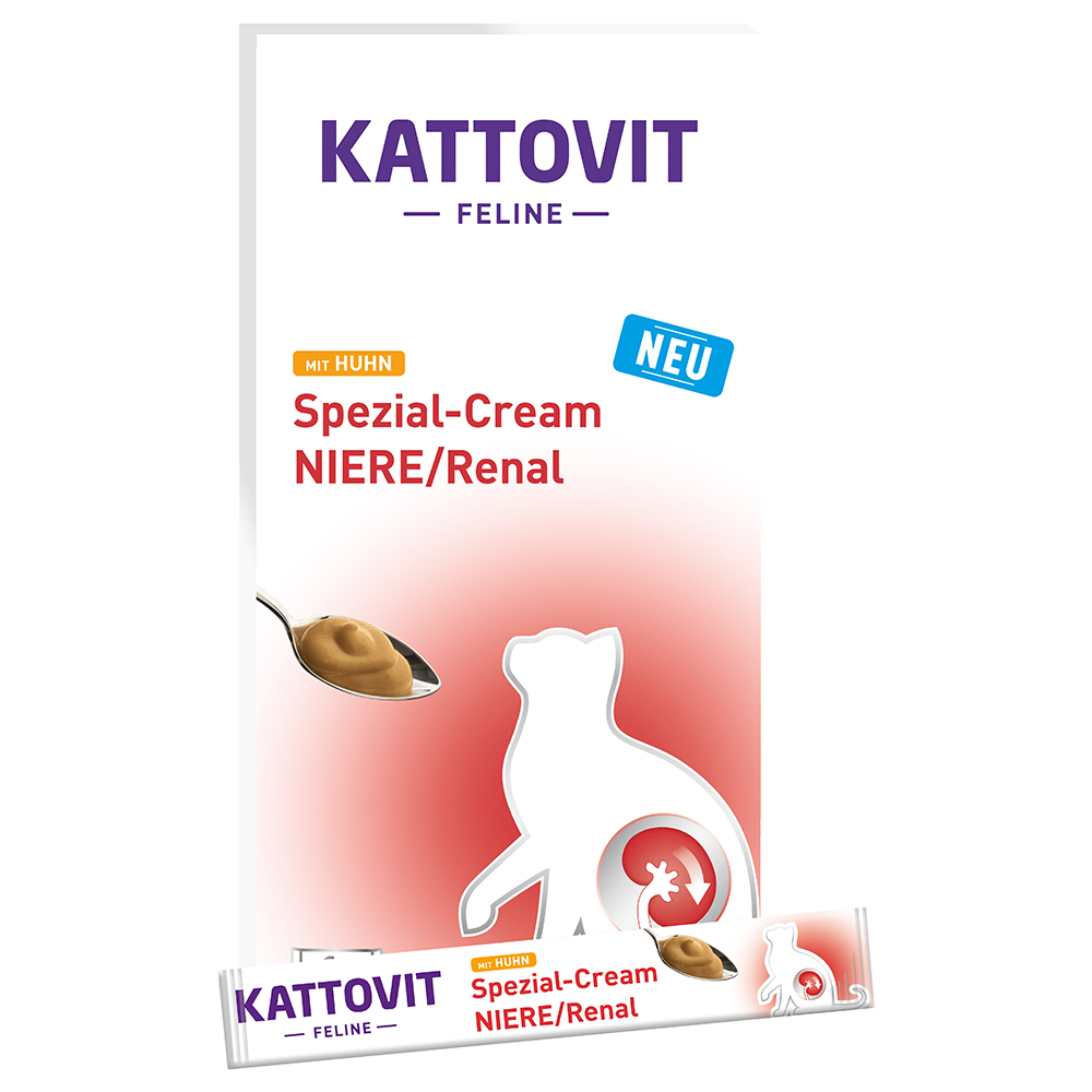 Kattovit Spezial-Cream Nieren/Renal Kattenvoer - 6 x 15 g met Kip