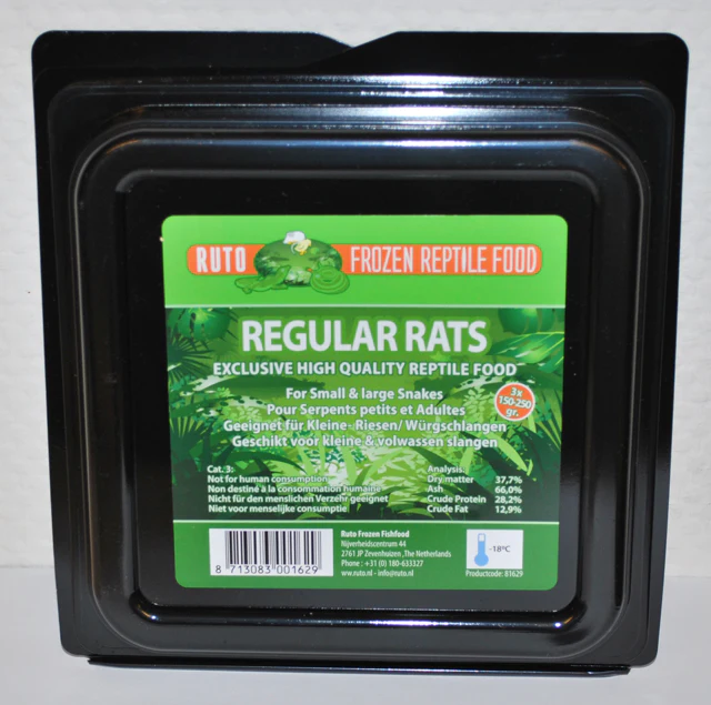 Ruto Ratten 150 -250 gram 3 stuks Diepvries