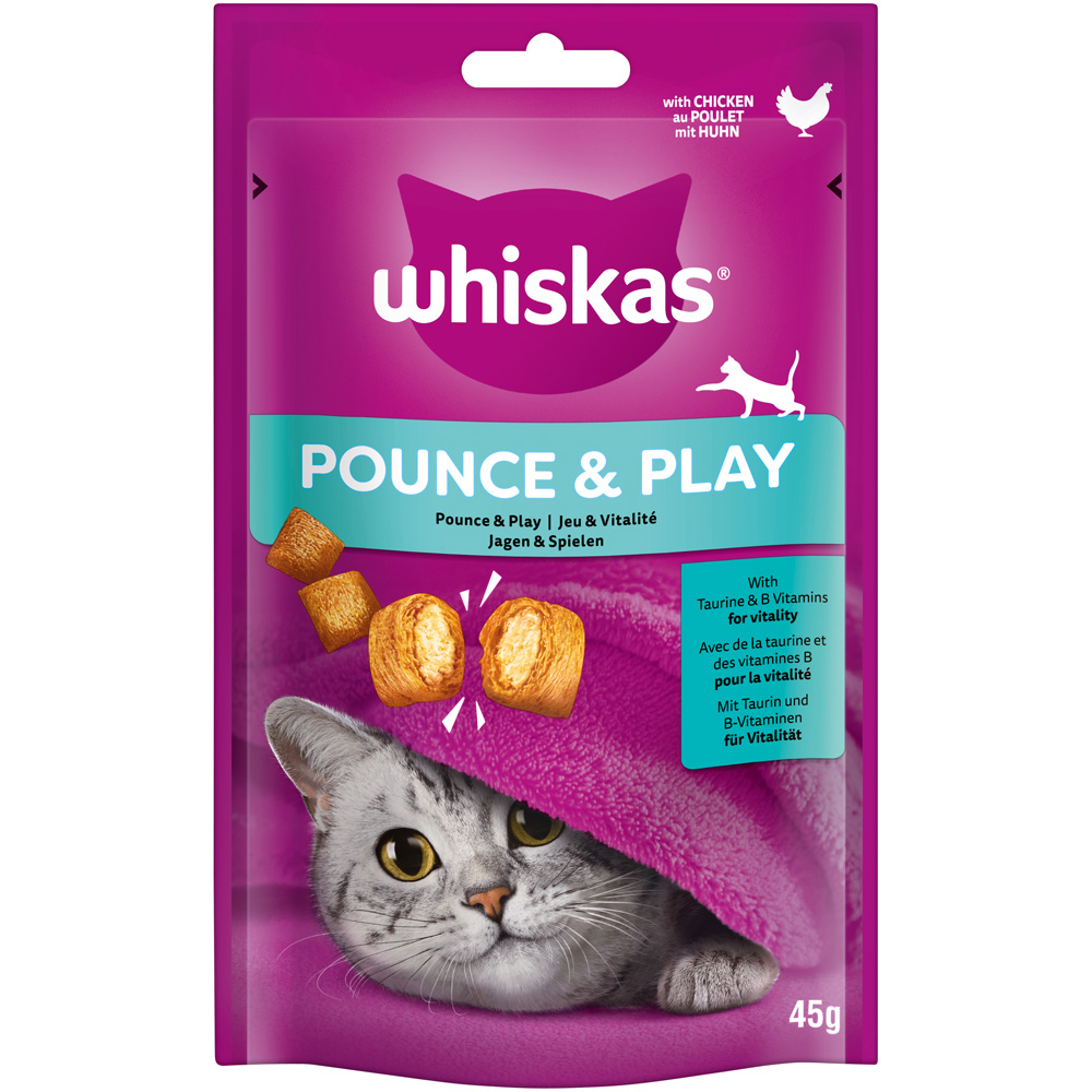 Whiskas 45 g  Snacks Pounce & Play Kip kattensnacks