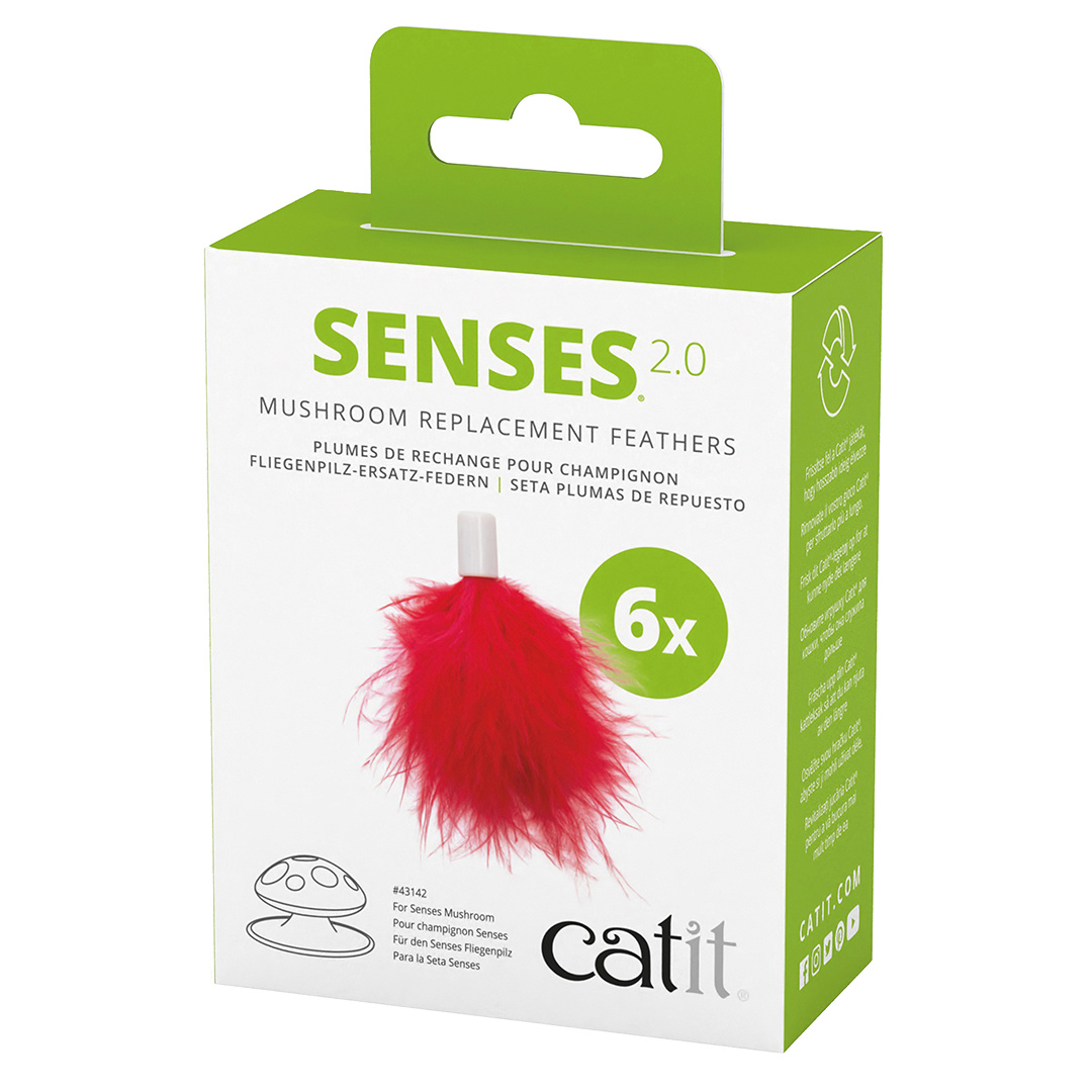 Cat It CA Senses 2.0 Mushroom feathers 6 stuks