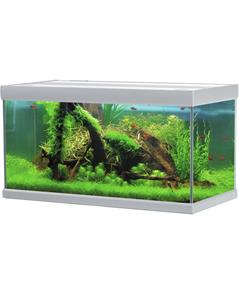 AkvaStabil Fusion Aquarium 100 - Aquaria - 100x50x54 cm Zilver Wit Ca. 250 L