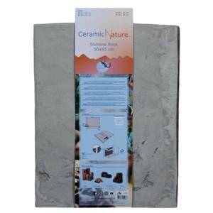 CeramicNature Cn Slimline Rock Oxford Grey Grijs - Aquarium - Achterwand - 50x65 cm