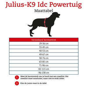 Julius-K9 Idc Powertuig Jeans - Hondenharnas - 63-85x5.0 cm