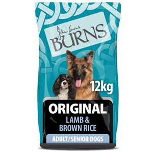 Burns 12kg Adult Original Lam & Bruine Rijst  Hondenvoer