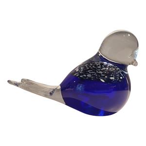 Gedenkartikelen Memory Bird mini urn met blauw verendek (40ml)