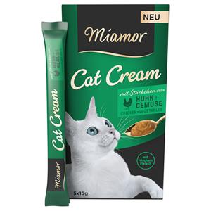 Miamor 5x15g  Cat Cream Huhn + Gemüse Katzensnacks