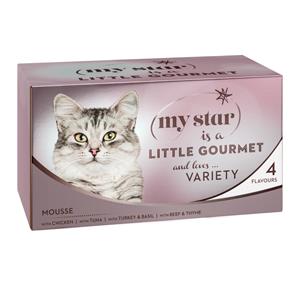 My Star Mousse Gourmet Blik Kattenvoer 12 x 85 g - Mixpakket (4 Soorten)