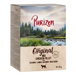 Purizon Adult 6 x 70 g - Graanvrij - Mixpakket 3 soorten