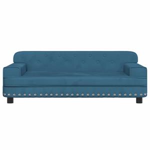 vidaXL Hondenmand 90x53x30 cm fluweel blauw