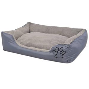 Bonnevie - Hundebett mit gepolstertem Kissen 