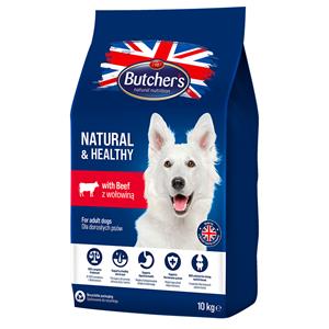 Butcher's 10kg  Natural & Healthy met rundvlees droogvoer voor honden