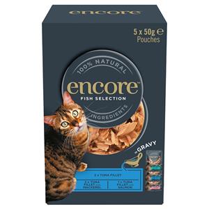 Encore 5x 50g  Cat Gravy Zakjes Mix Vis selectie (3 Soorten) Katten Natvoer