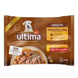 Affinity Ultima 44x 100g Ultima Fit & Delicious Mini Dog Volwassen Kip & Rund hondenvoer nat