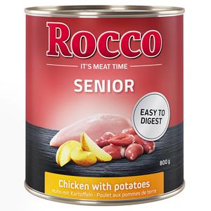 Rocco Senior 6 x 800 g Hondenvoer -  Senior Kip met Aardappelen