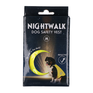 Nightwalk Dog Safety Vest Yellow Medium