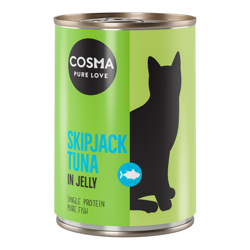 12x400g Skipjack Tonijn in Gelei Cosma Original Kattenvoer