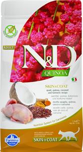 N&D Quinoa kattenvoeding Skin&Coat Kwartel 1.5 kg.
